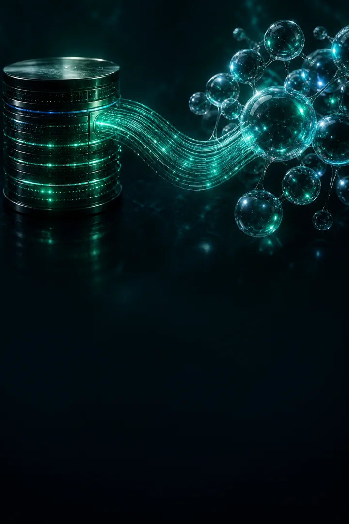 Banco de dados Supabase integrado a componentes no-code em forma de bolhas